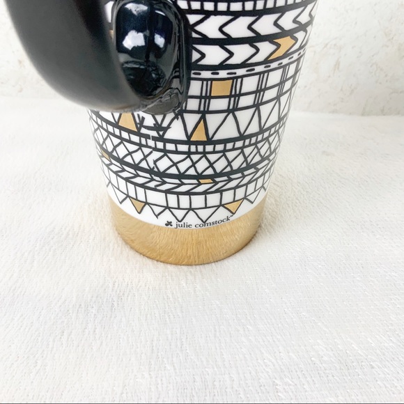 Cypress Home Ceramic Travel Mug With Lid Julie Comstock Geometric Pattern - Picture 6 of 9